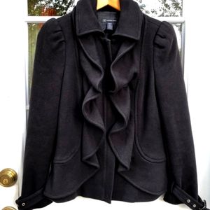 I.N.C. Ruffle Peplum Coat - Large